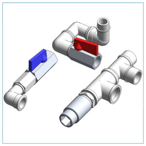 Резьбовые латунные фитинги для Revit