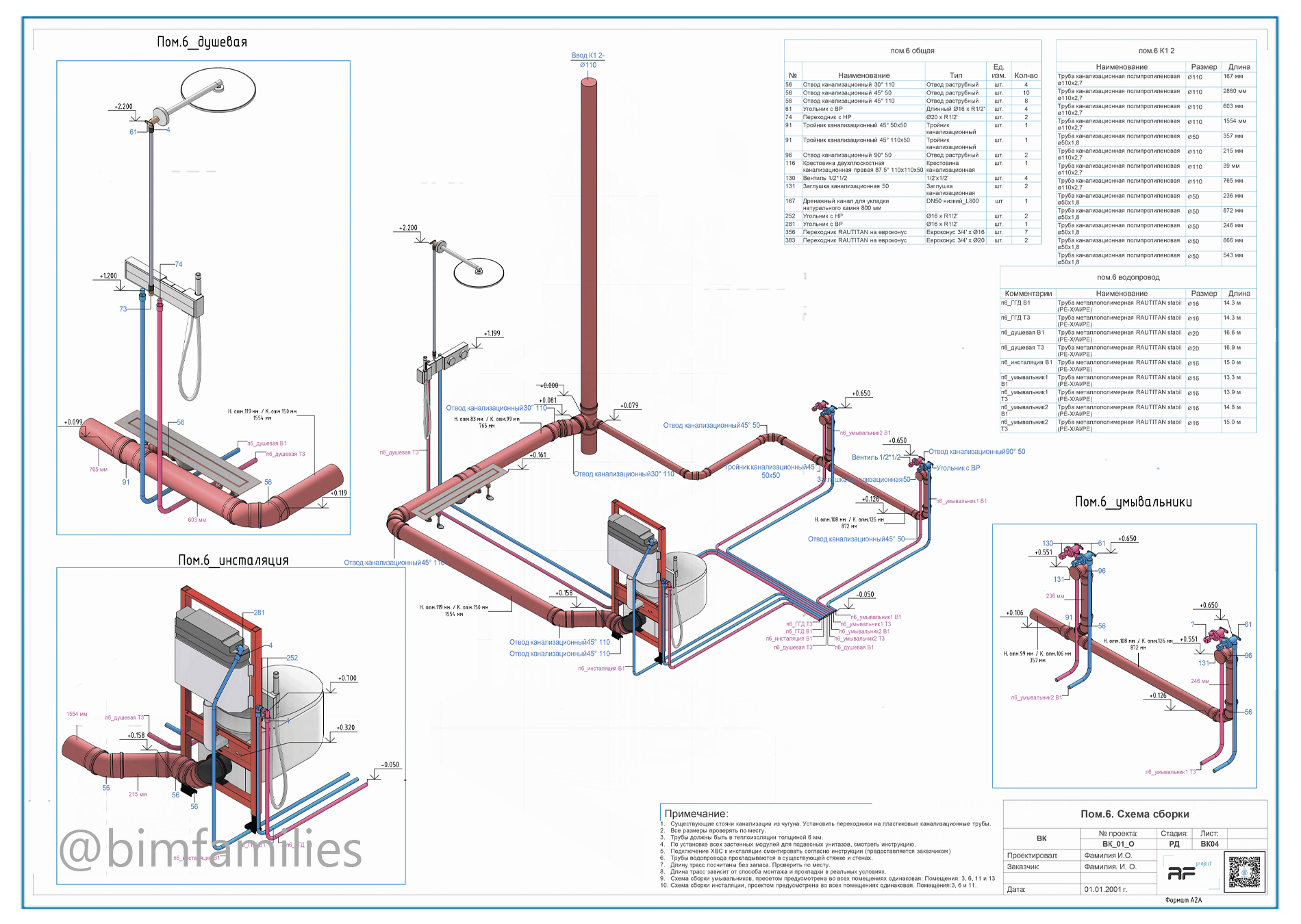 Шаблон проекта раздела ВК для Revit — изображение 3