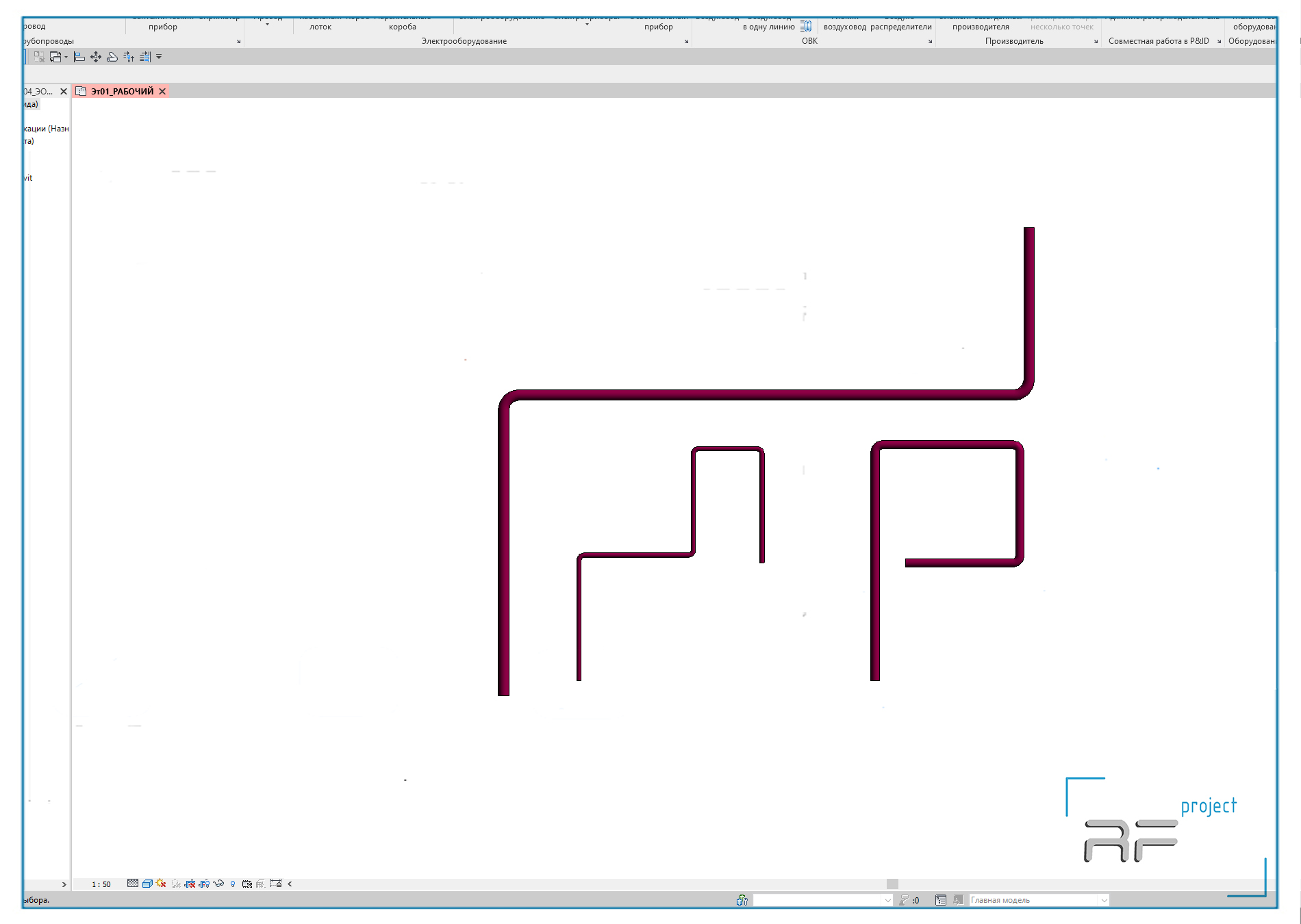 Создание кабеля в revit_25